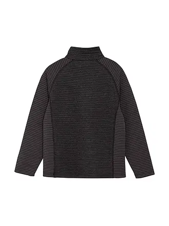 COLOR KIDS | Sous-pull zippé enfant en polaire rayé | schwarz